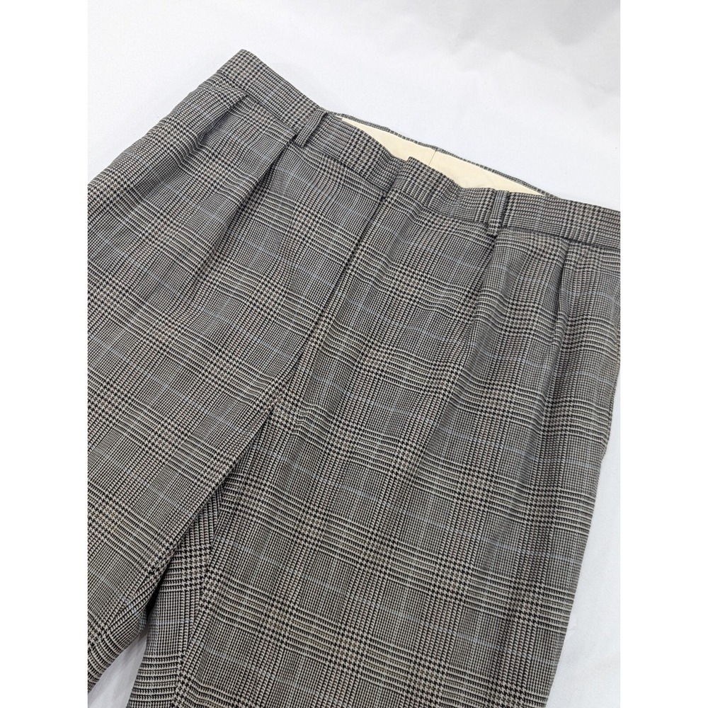Vintage Polo Ralph Lauren Pant 34X31 Glenn Check Trousers Cuffed Cotton Men's